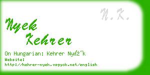 nyek kehrer business card